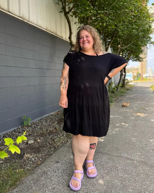 KD Designs Emily Tee Dress in Black