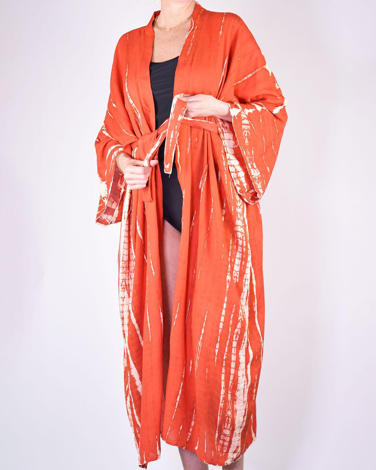 Txtile Tie Dye Kimono/Cover Up - Poppy