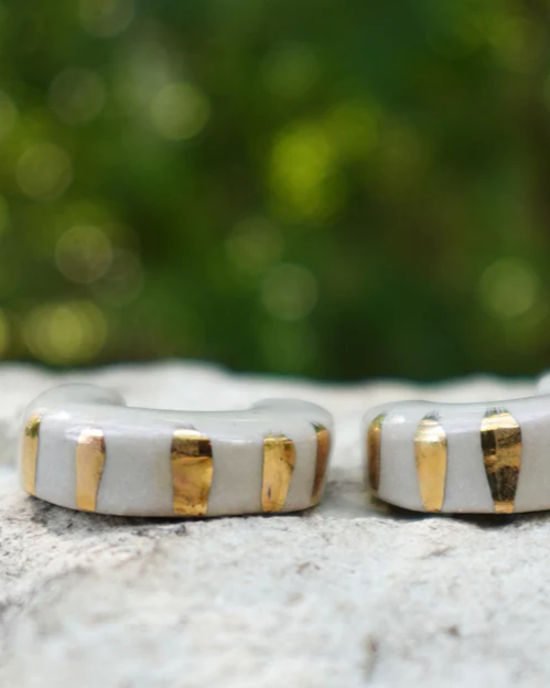 Lilikoi Project Radiant Hoops in Stone