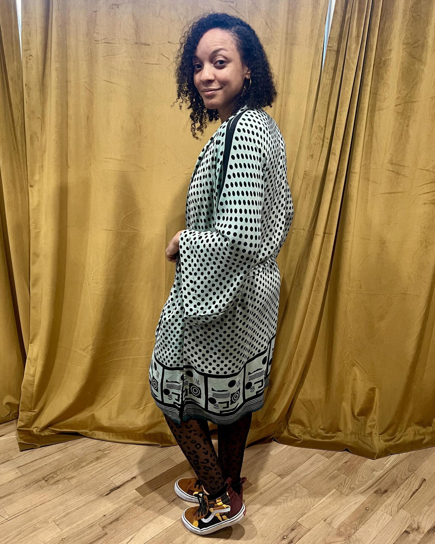 Indie Ella Kimono Silk Duster in Tomoe Gozen