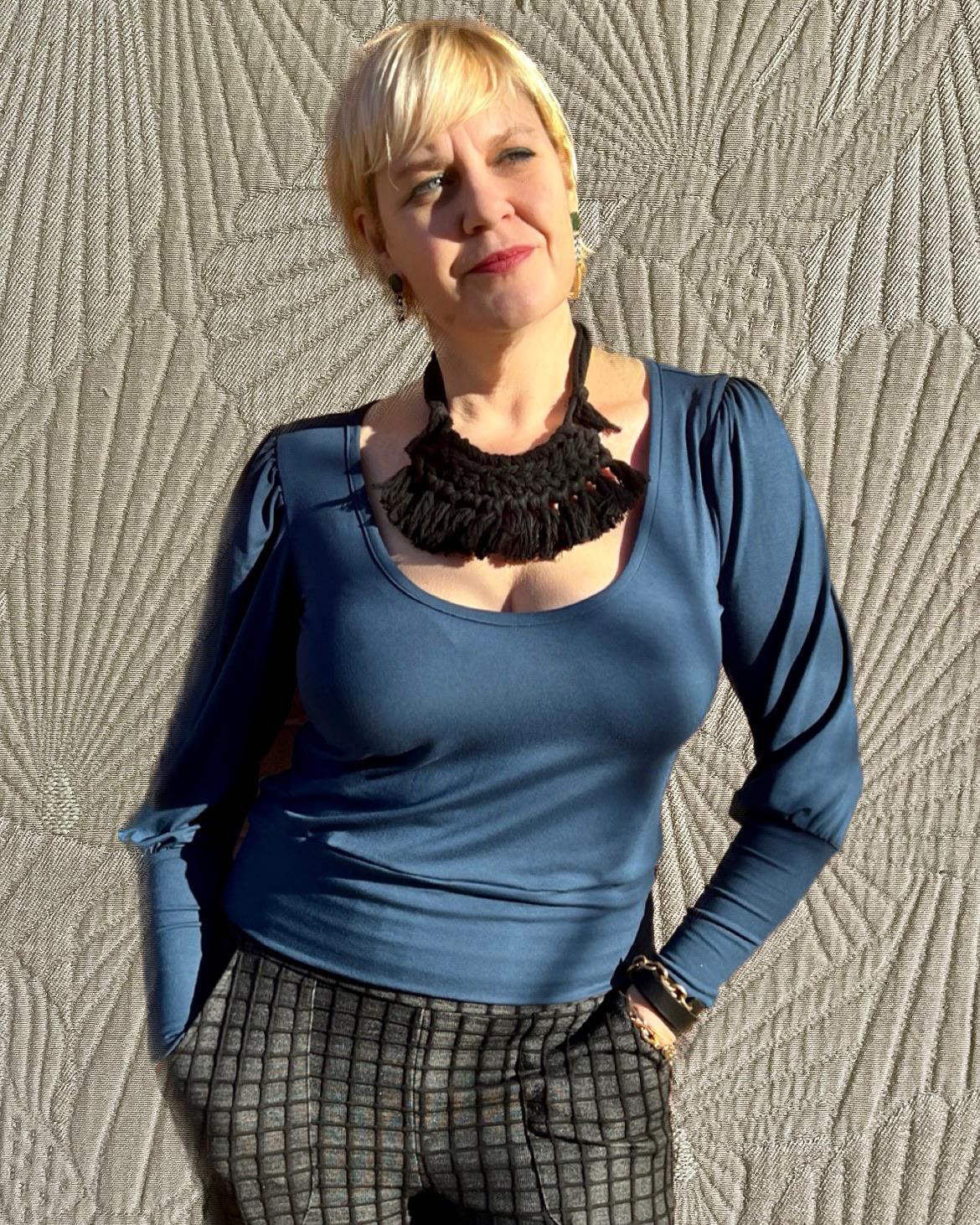 Squasht Debbie Top in Sapphire Blue