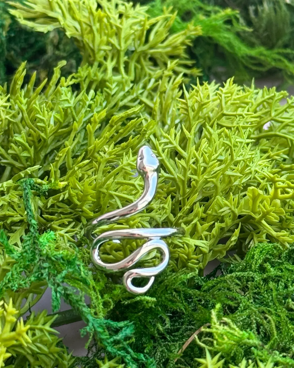 Golden Hour Adjustable Snake Ring - Silver & Gold