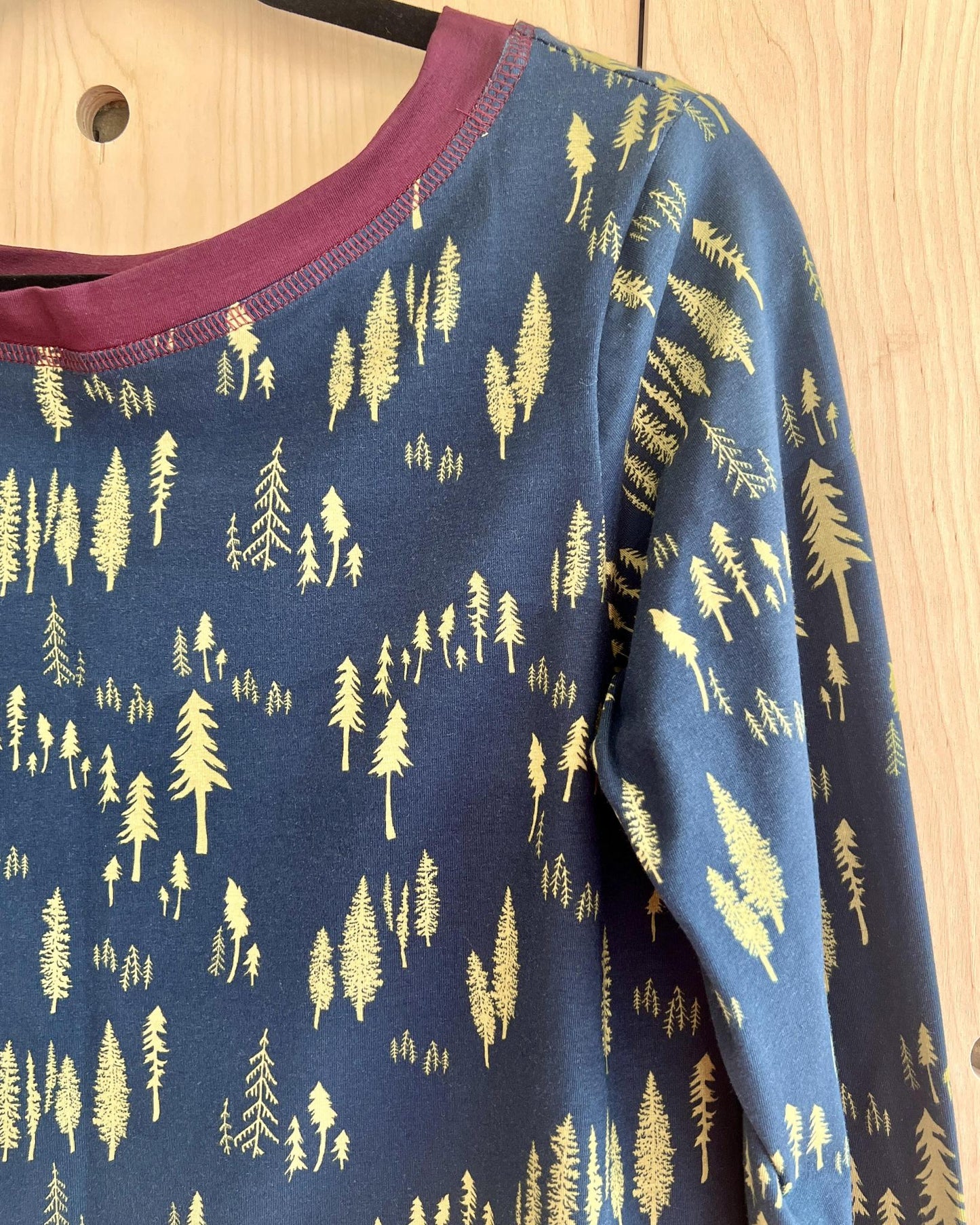 Squasht Long Sleeve Croppish Top in Midnight Forest