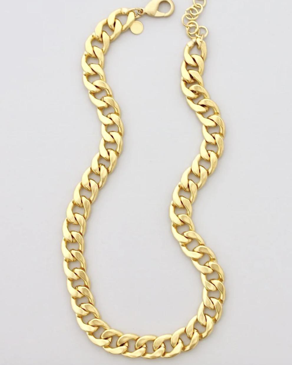 David Aubrey Chunky Gold Chain Necklace