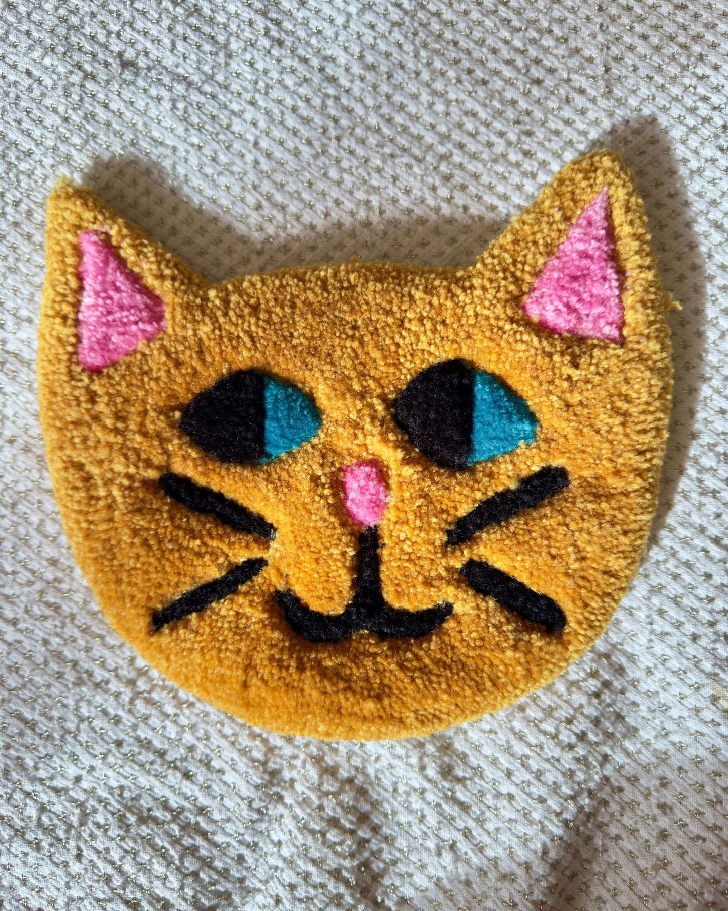 Hi Cutie Cat Wall Hanging  in Orange
