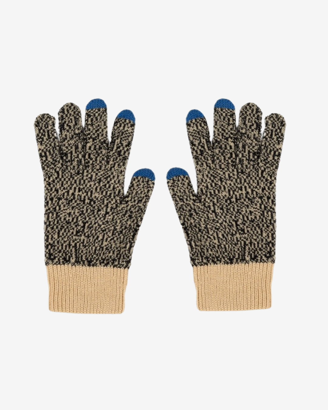 Verloop Color Block Touchscreen Gloves in Gray & Tan