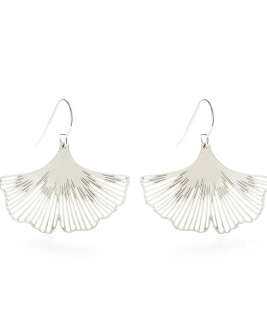 Amano Studio Silver Ginkgo Leaf Earrings