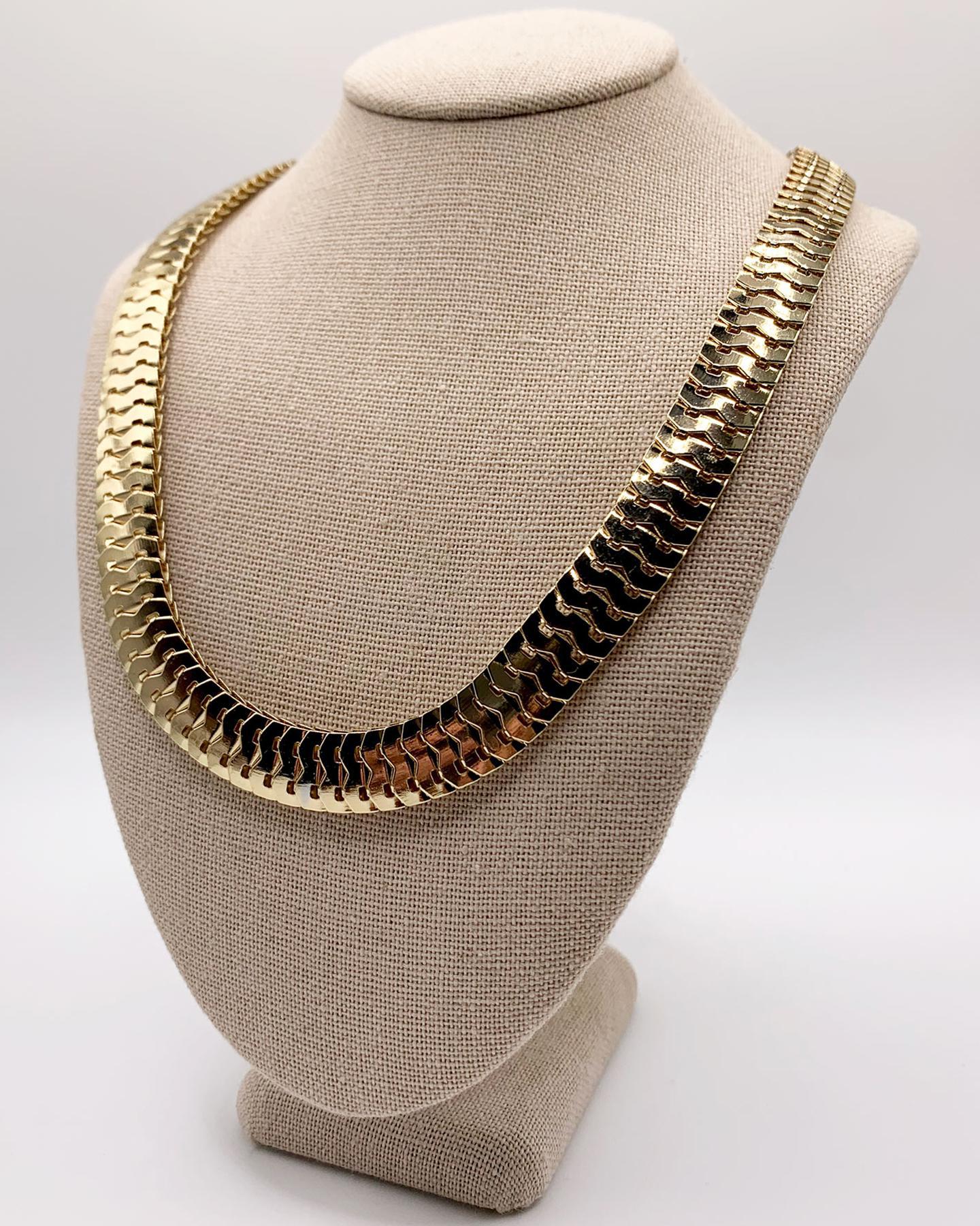 caliLOVESchi Golden Daydream Wide Gold Chain Necklace