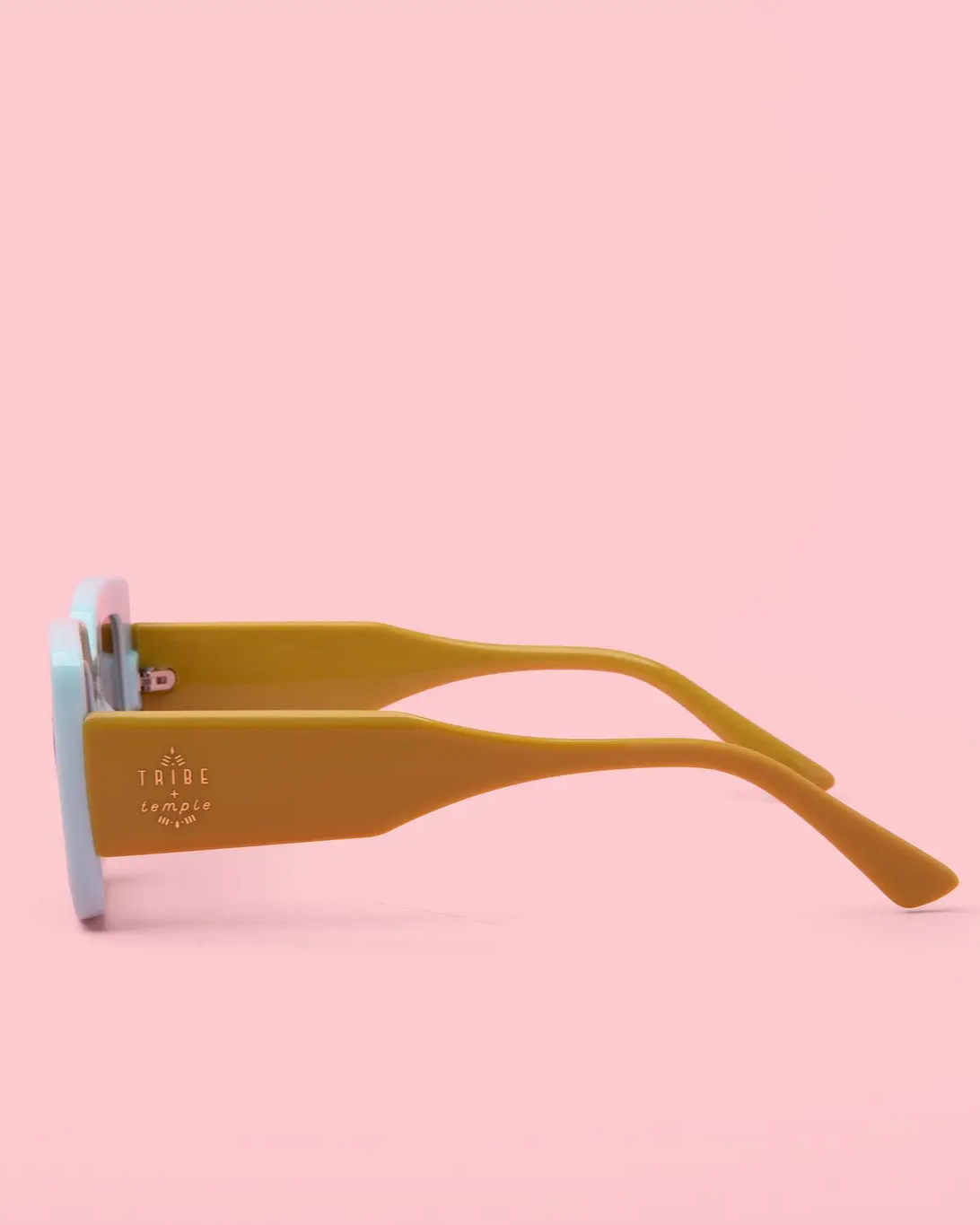 Tribe + Temple Deco Sunglasses in Chartreuse + Sky Blue