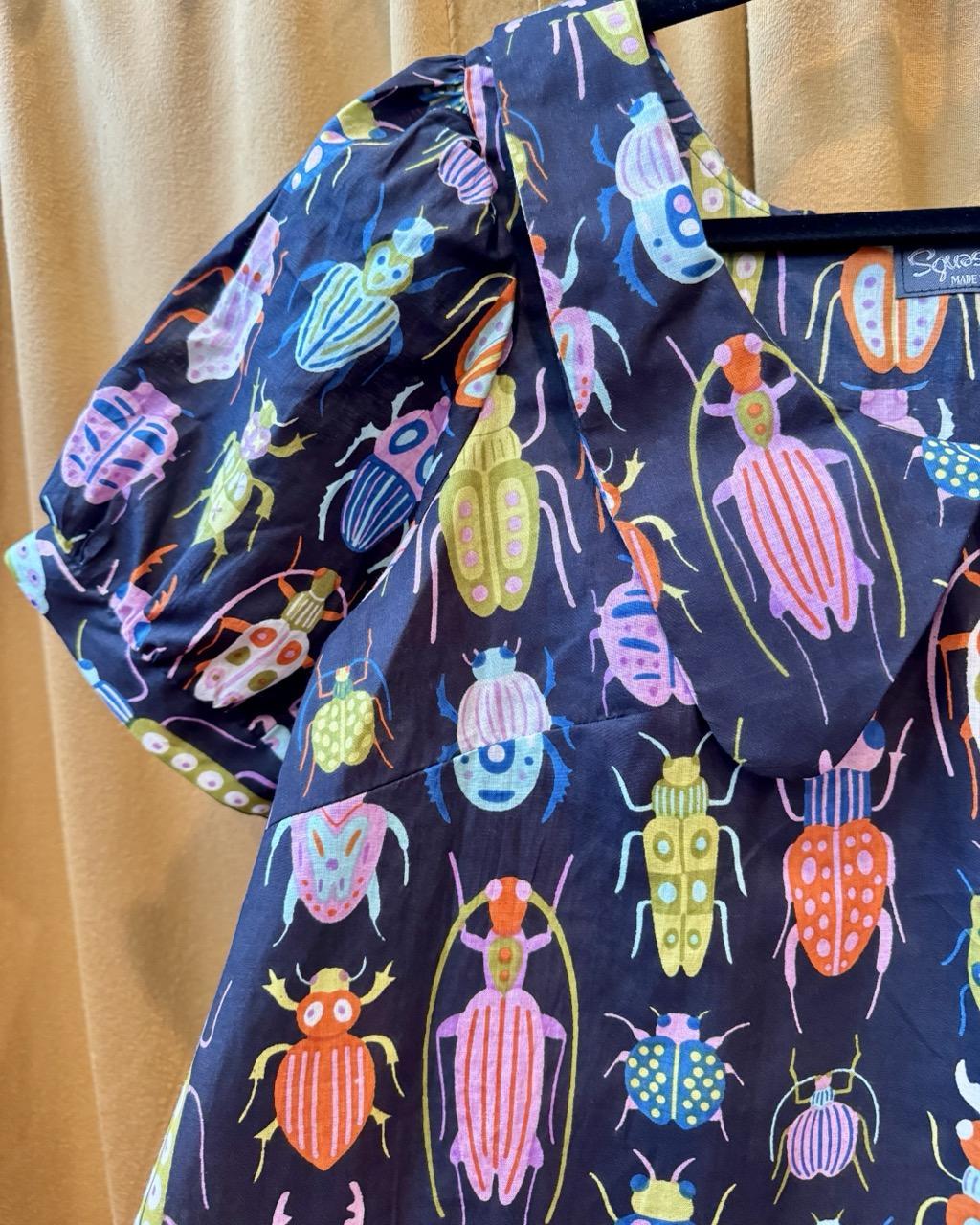 Squasht Charlotte Dress in Black Bugs
