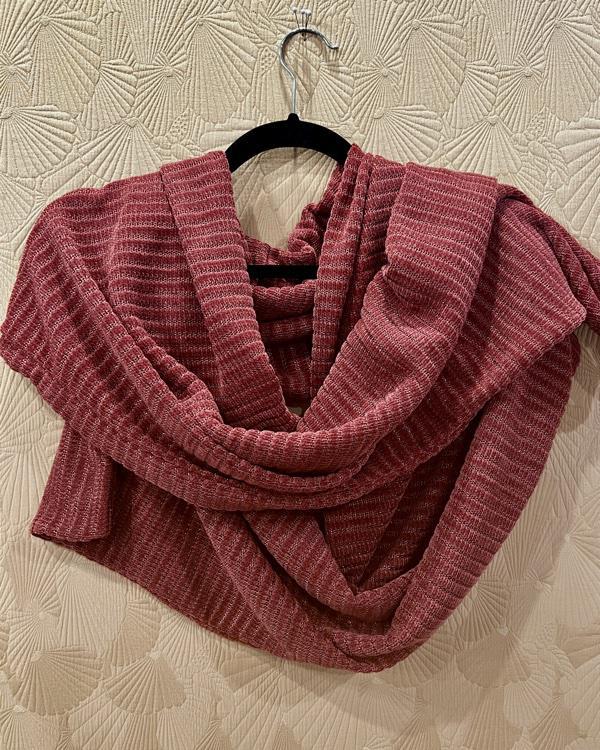 Squasht Oversized Scarf Plush Raspberry Sweater Knit