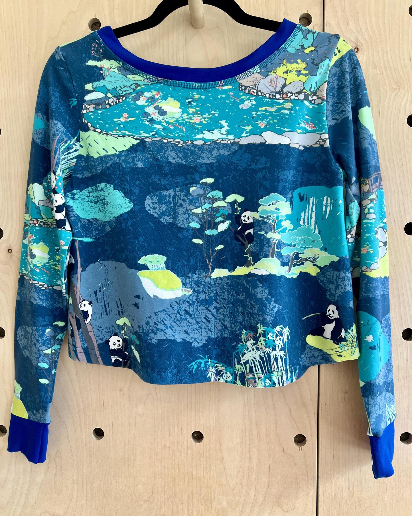 Squasht Long Sleeve Croppish Tee in Panda Party