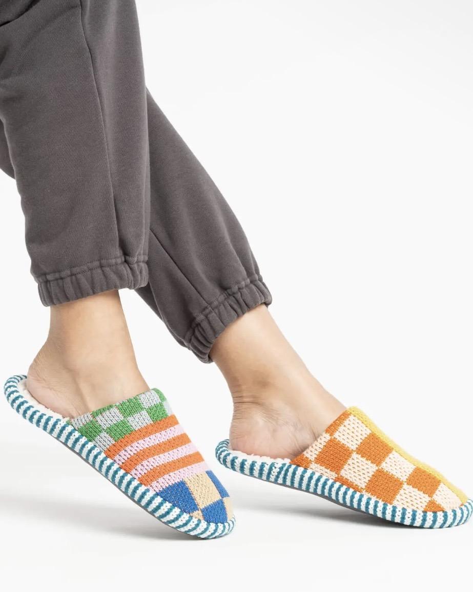 Verloop Pattern Patch Slide Slippers in Candy