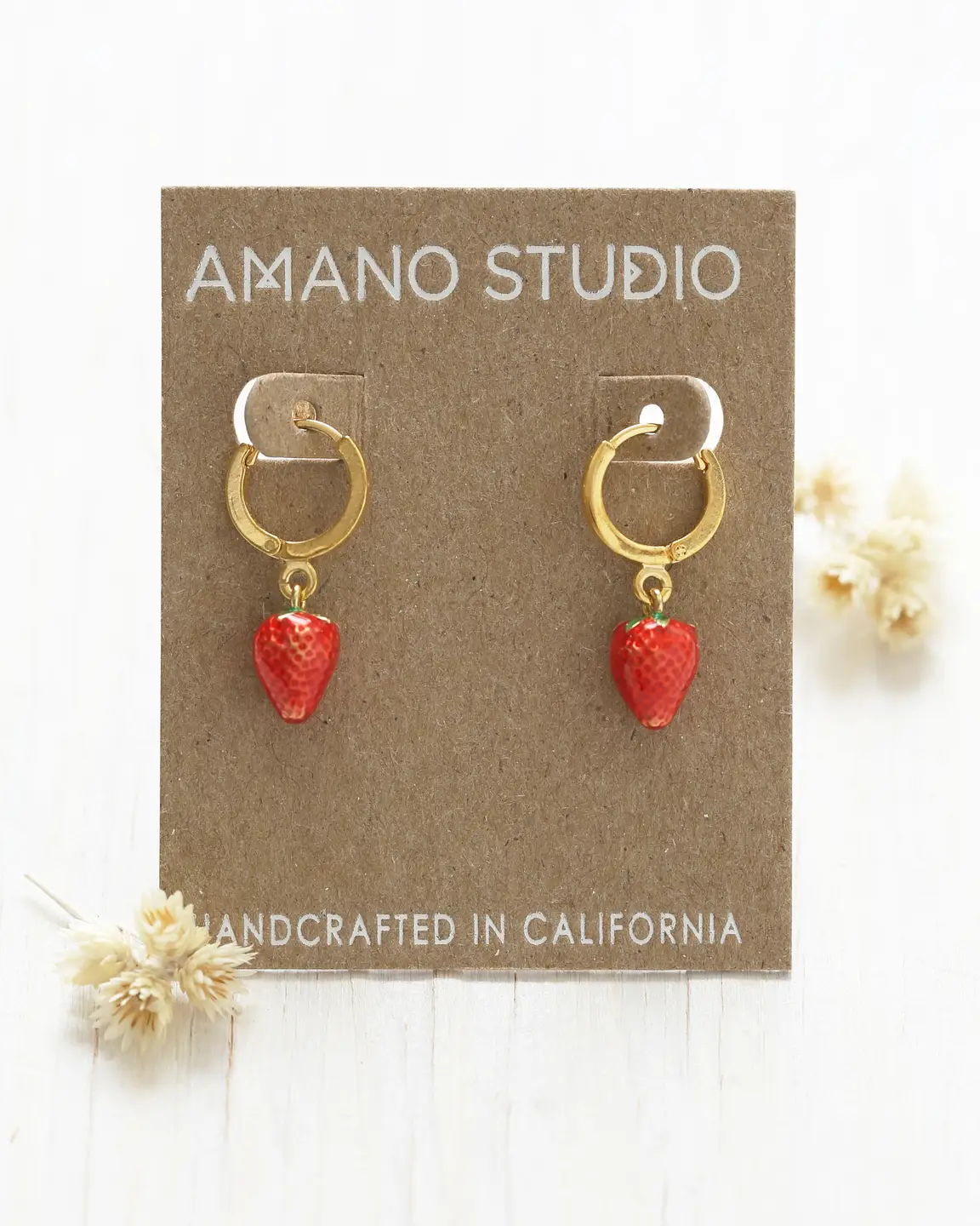 Amano Studio Strawberry Huggie Hoops