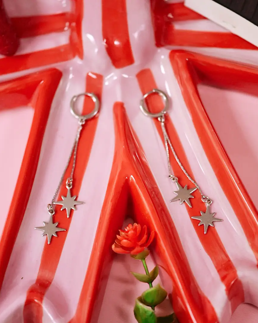 Golden Hour Staggered Star Drops - Choose Silver or Gold