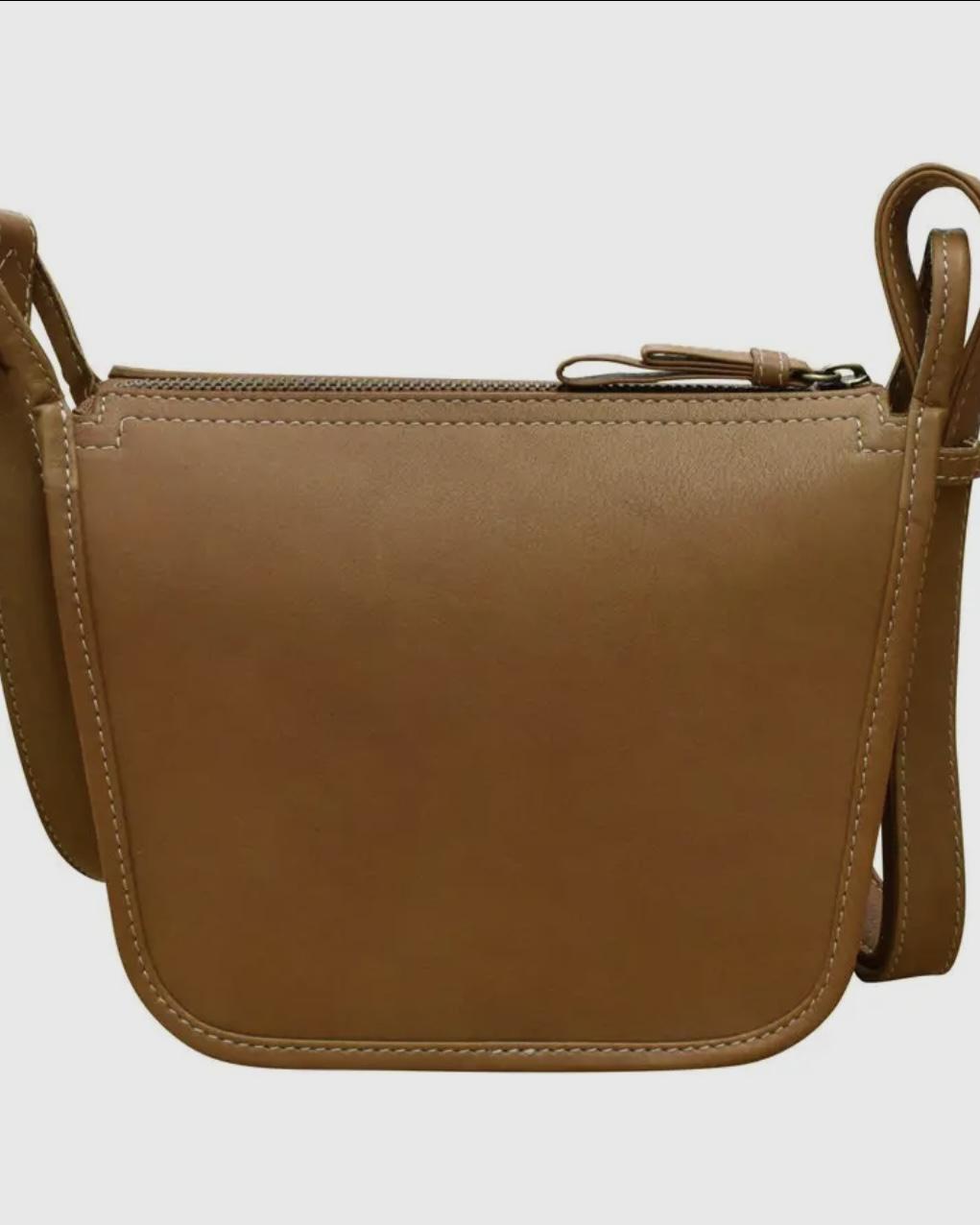 ili Top Zip Mini Crossbody - Antique Saddle