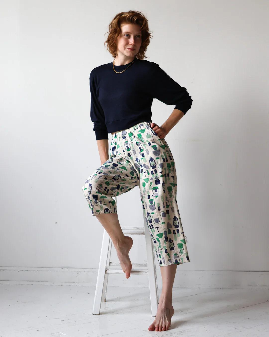 Wulfka Cora Barrel Pants in Lamps