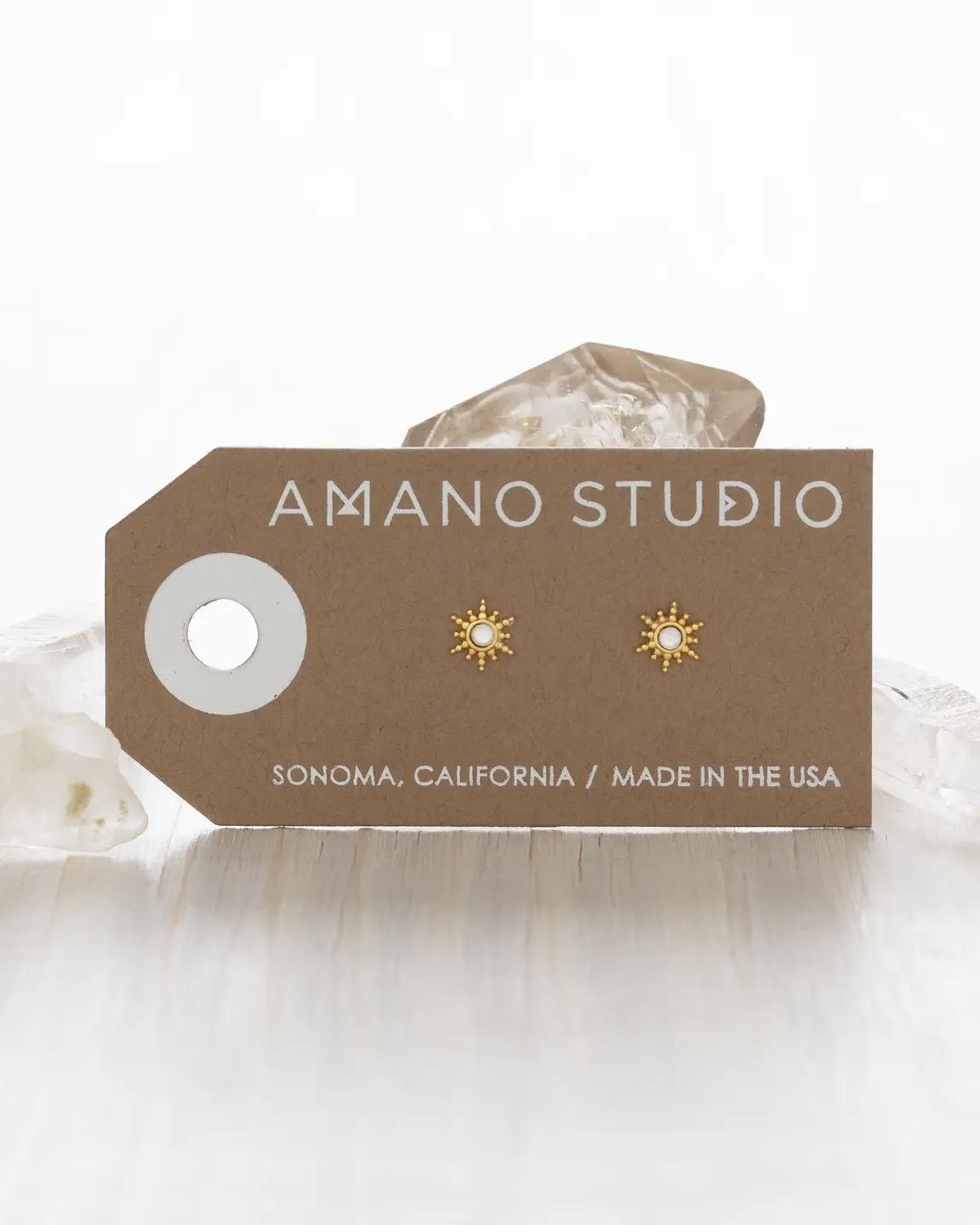 Amano Studio 14k Starburst Studs - Crystal