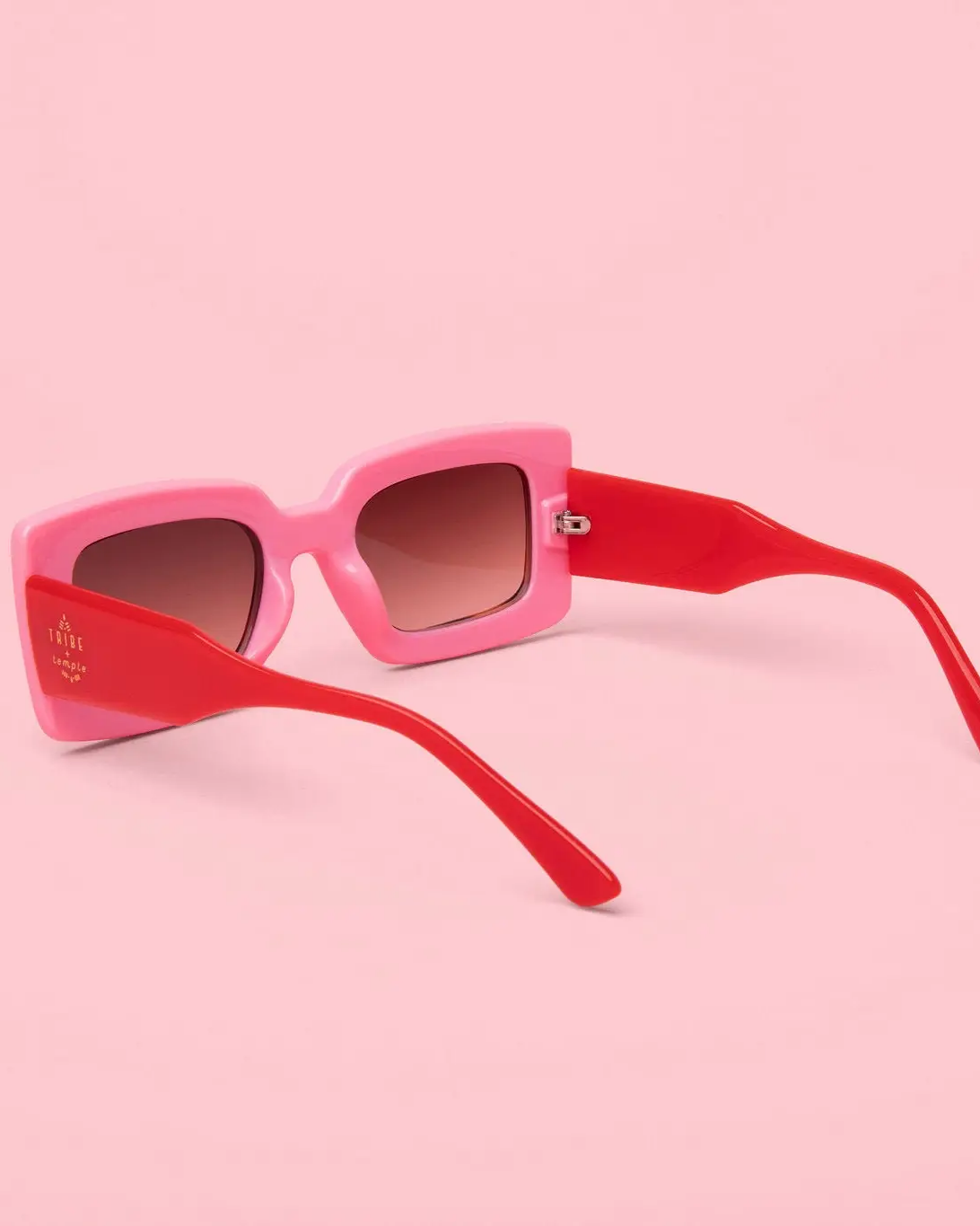 Tribe + Temple Deco Sunglasses in Pink + Red