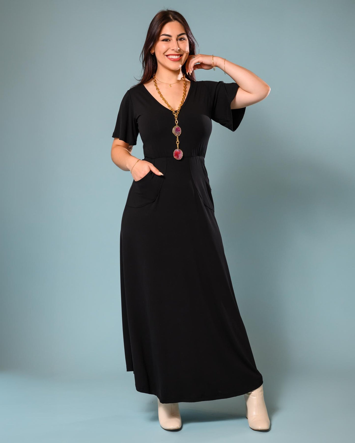 Squasht Lillia Maxi Dress in Black