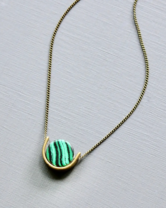 David Aubrey Malachite Mini Necklace