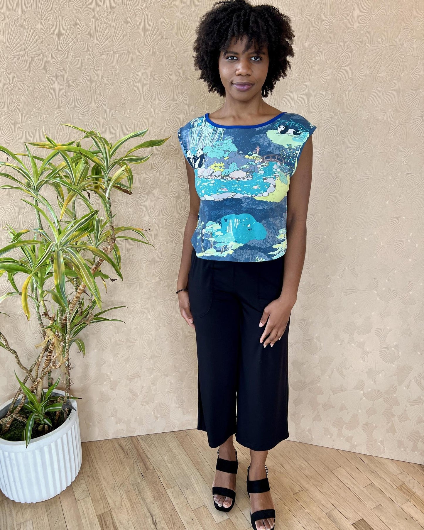 Squasht Croppish Tee in Panda Party