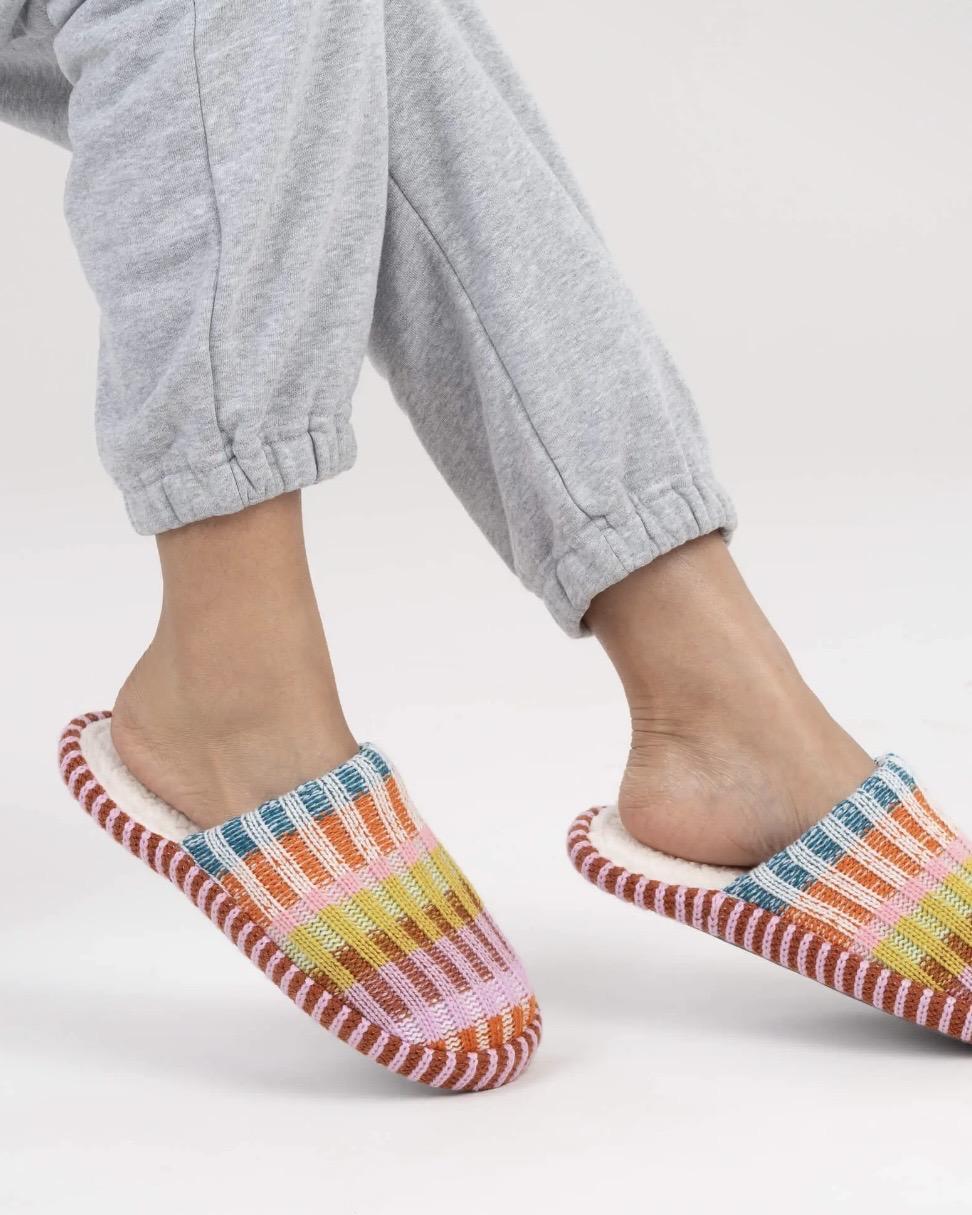 Verloop Mosaic Slide Slippers in Rust Lilac