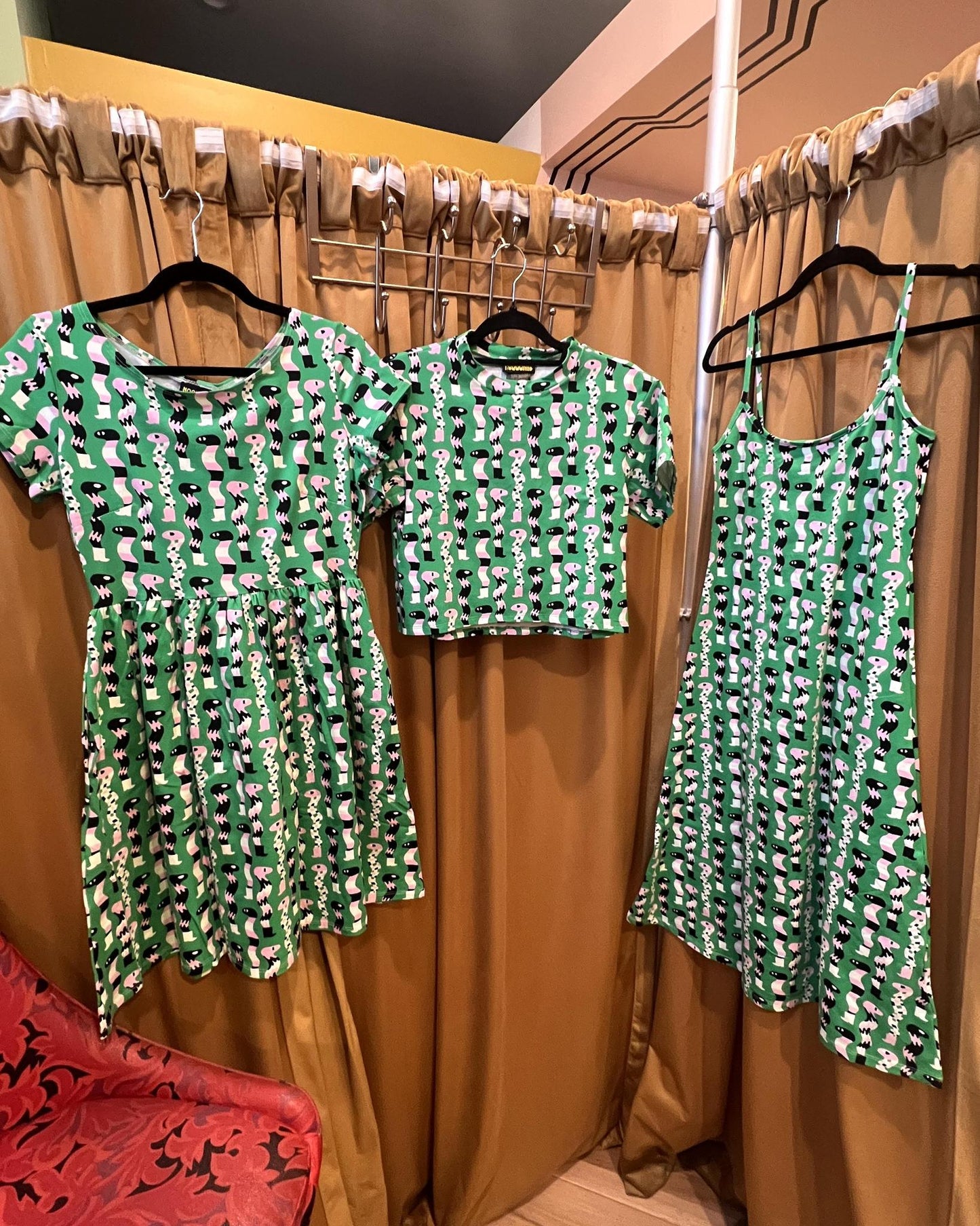 Nooworks Spaghetti Slip Dress in SSSnakes - Size Small, Medium