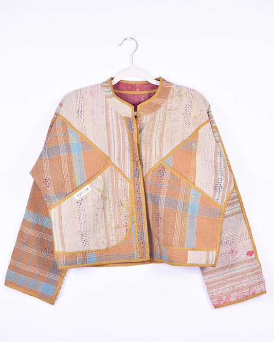 Txtile Sofie Maya Quilted Reversible Patchwork Kantha Jacket