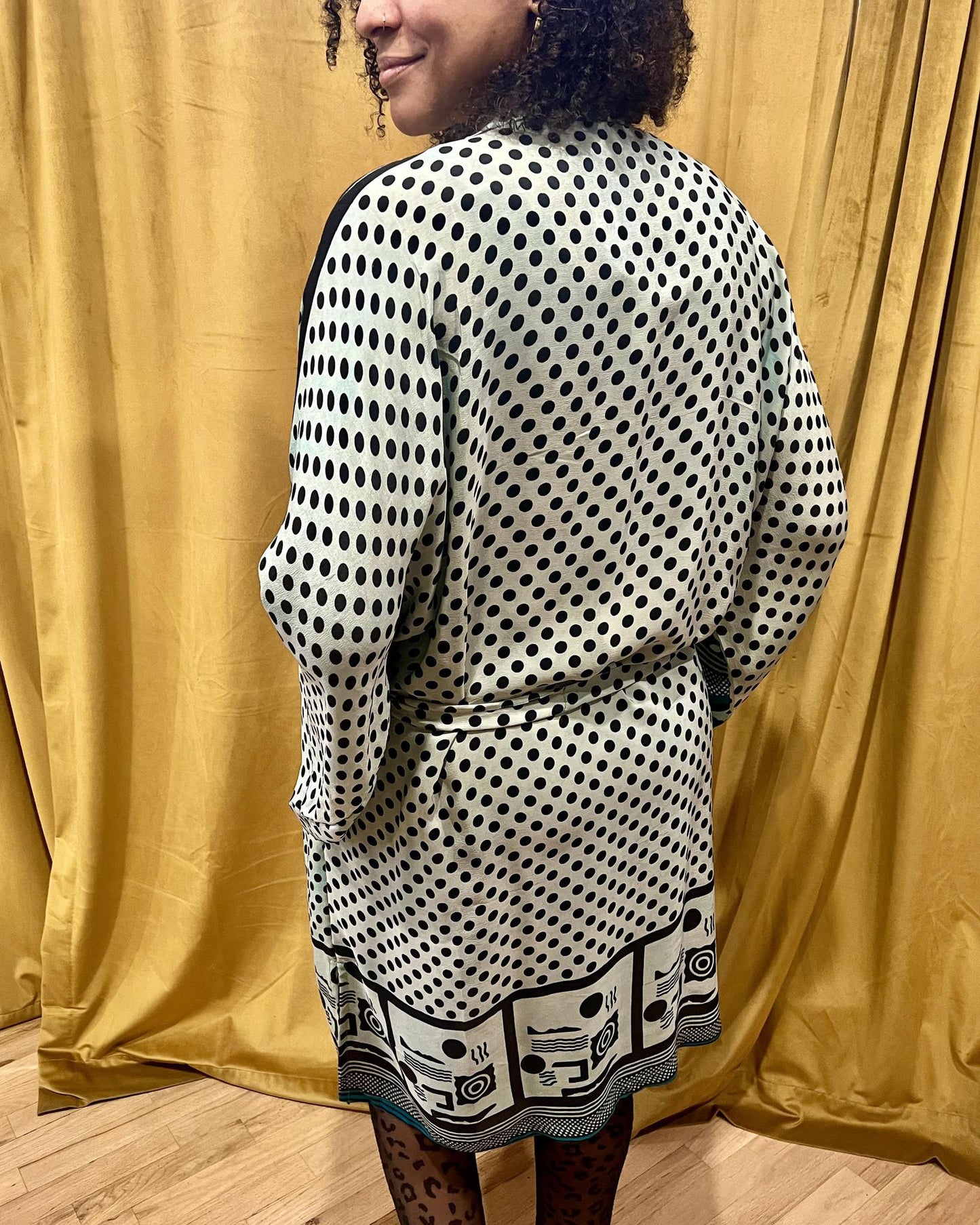 Indie Ella Kimono Silk Duster in Tomoe Gozen