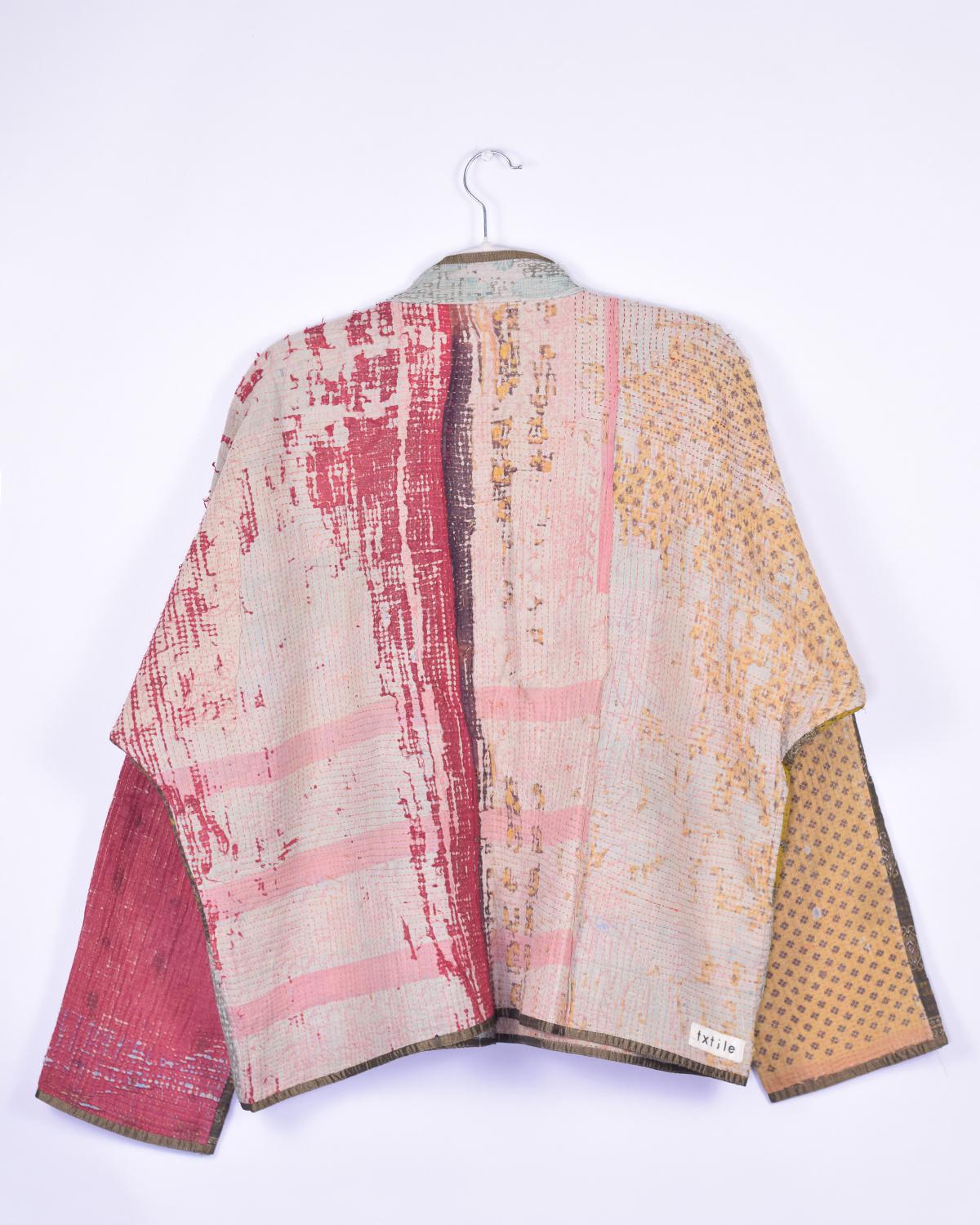 Txtile Charlie Diya Quilted Reversible Patchwork Kantha Jacket