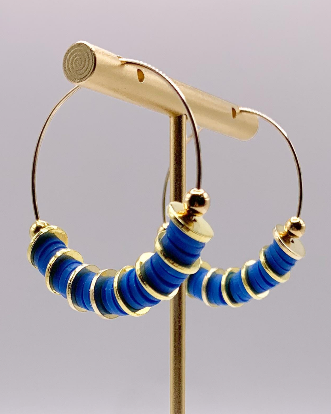 caliLOVESchi 14k Gold Hoops - Cerulean Horizon