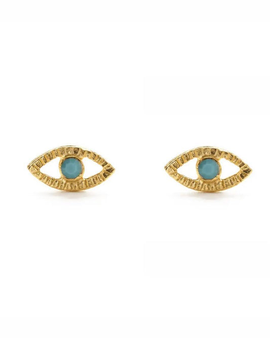 Amano Studio Eye of Protection Studs with Turquoise