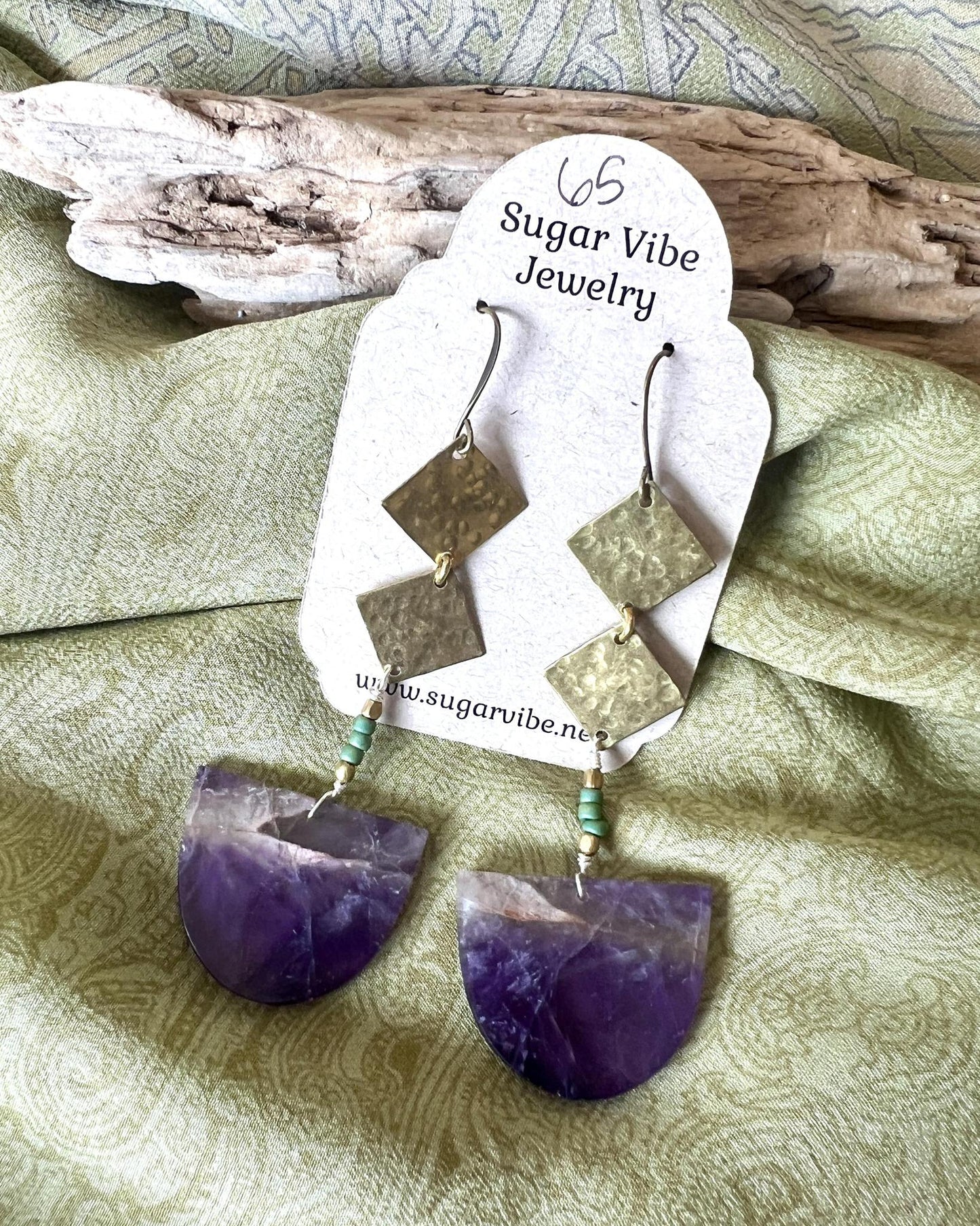 Sugar Vibe Amethyst Statement Earrings