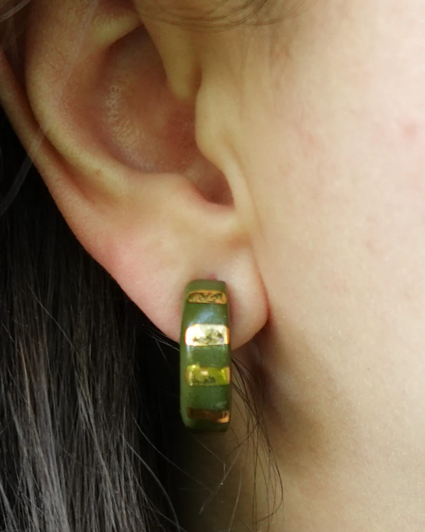 Lilikoi Project Radiant Hoops in Moss