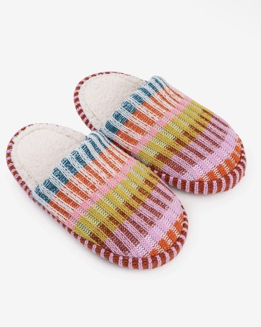 Verloop Mosaic Slide Slippers in Rust Lilac