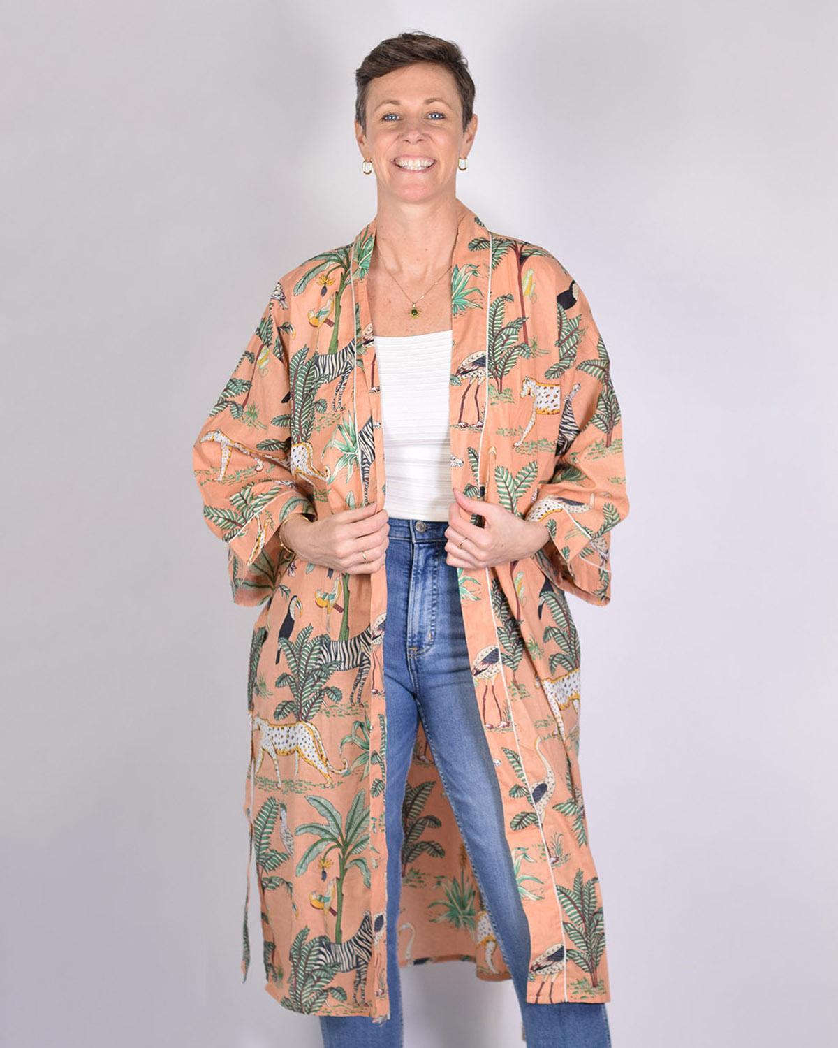Txtile Lightweight Cotton Robe - Sunrise Safari