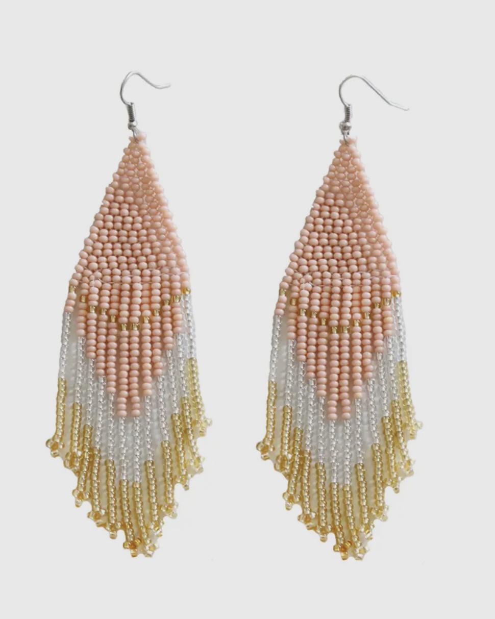 Fosterie Rosé Beaded Earrings