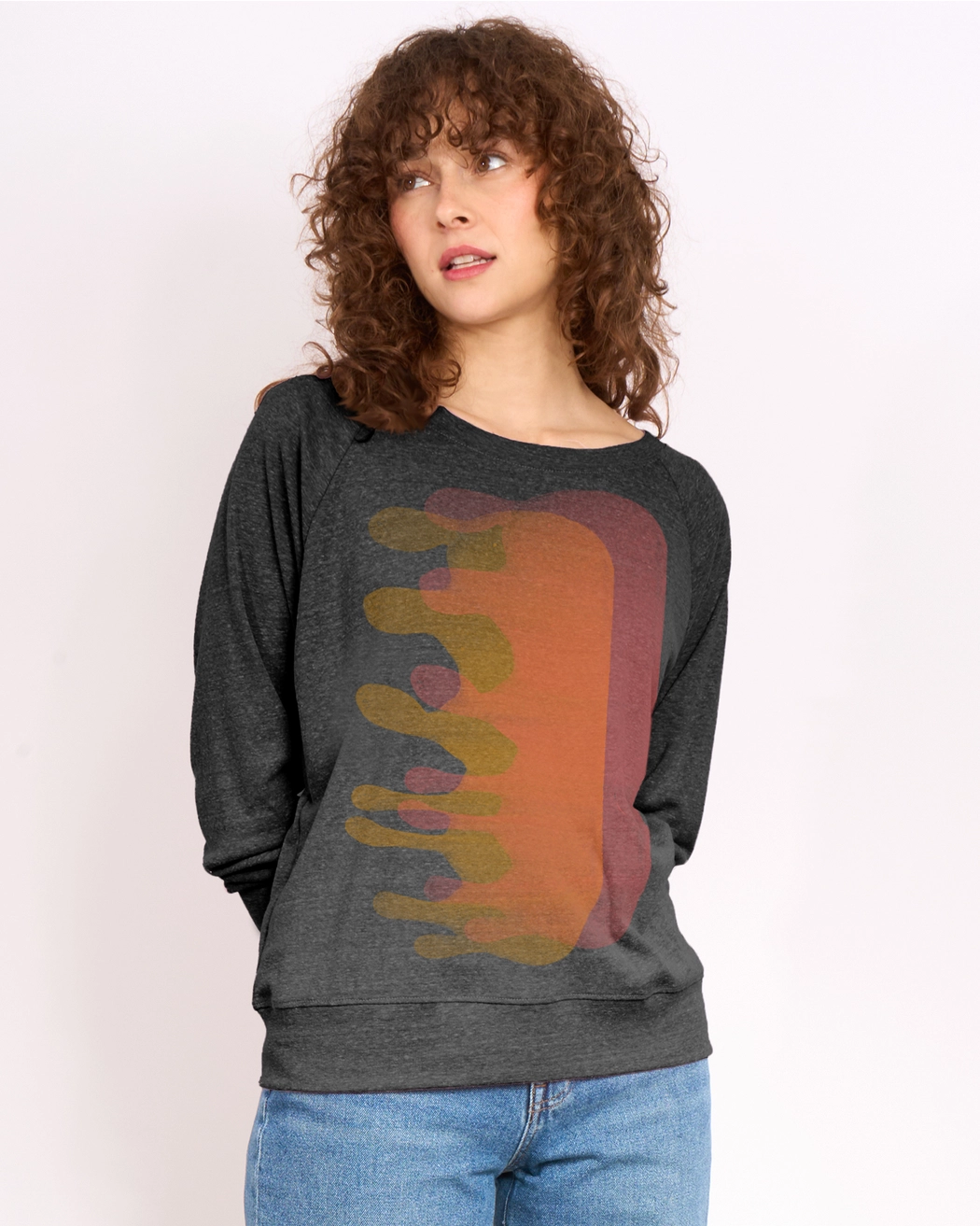 Go to Devil Blob Agnes Tri Blend Pullover in Charcoal