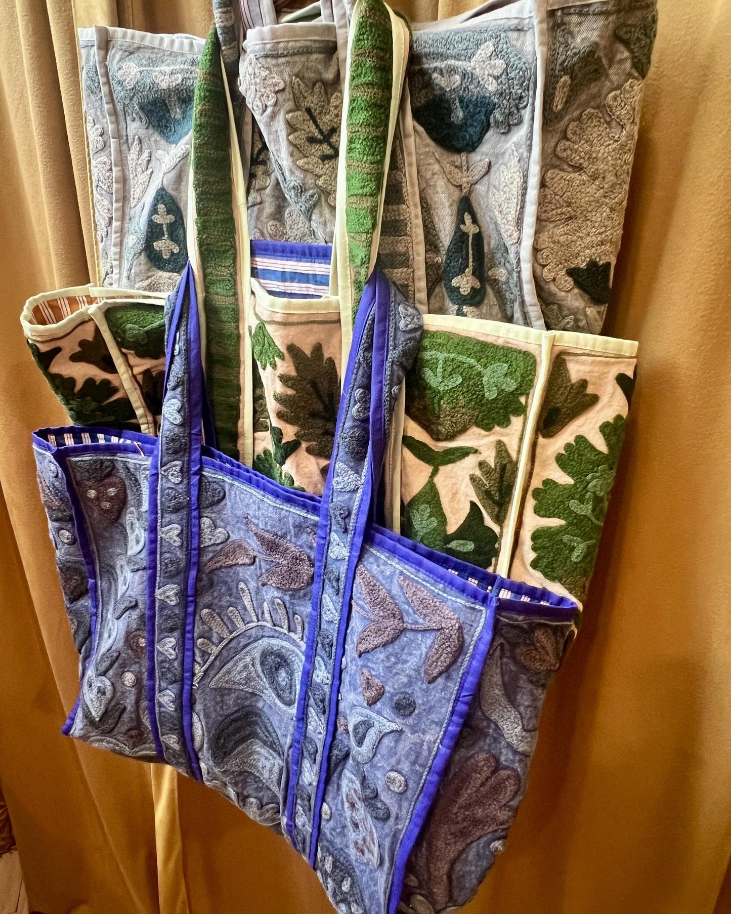 Txtile Canvas Suzani Tote Bag in Shades of Violet