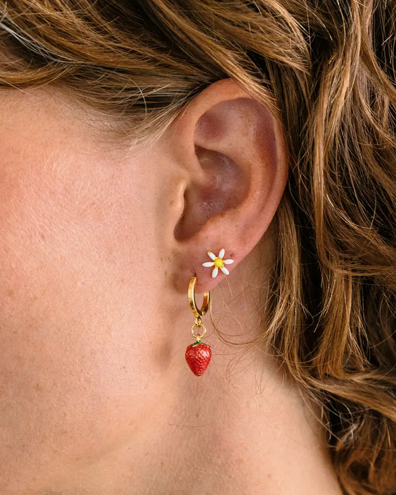 Amano Studio Strawberry Huggie Hoops