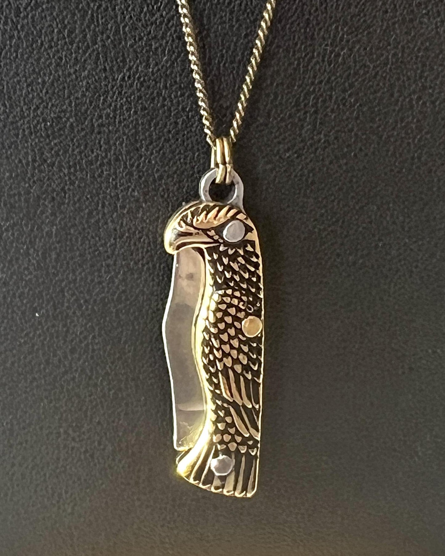 1979 Jewelry Knife Necklace 1.5 inch Eagle