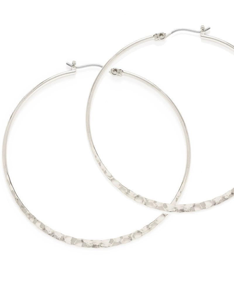 Amano Studio 2" Sterling Silver Hammered Hoops