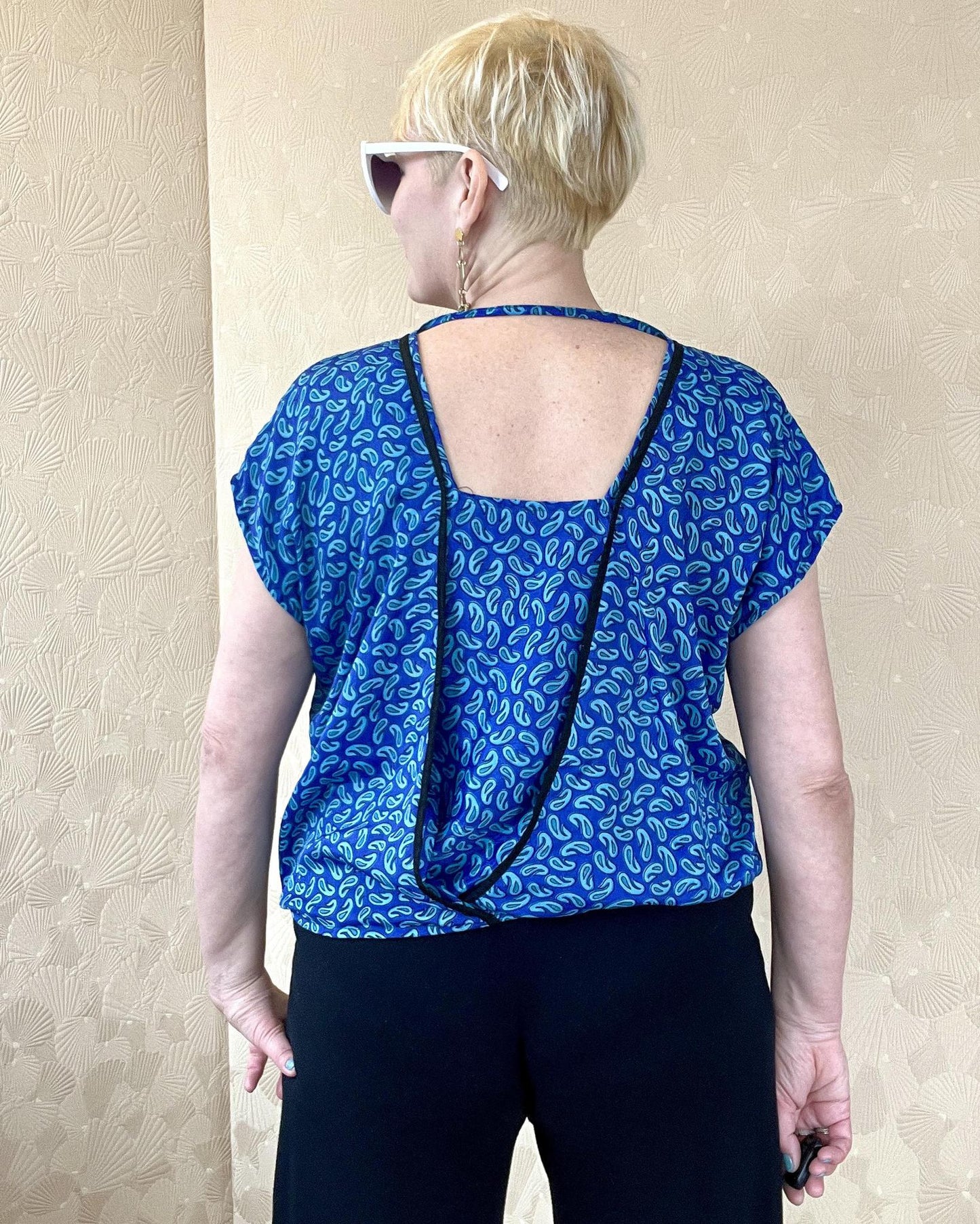 Indie Ella Zahara Reversible Silk Top in Ganga