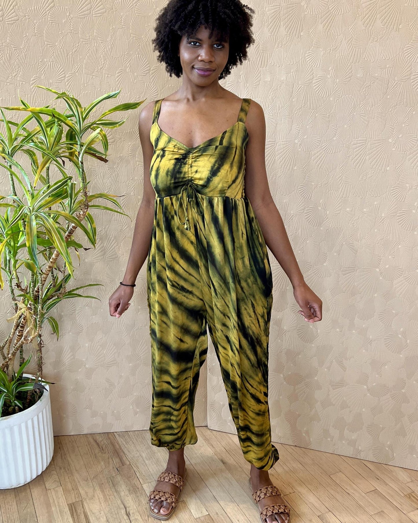 Indie Ella Aurora Boho Jumpsuit in Tiger Eye (M/L)