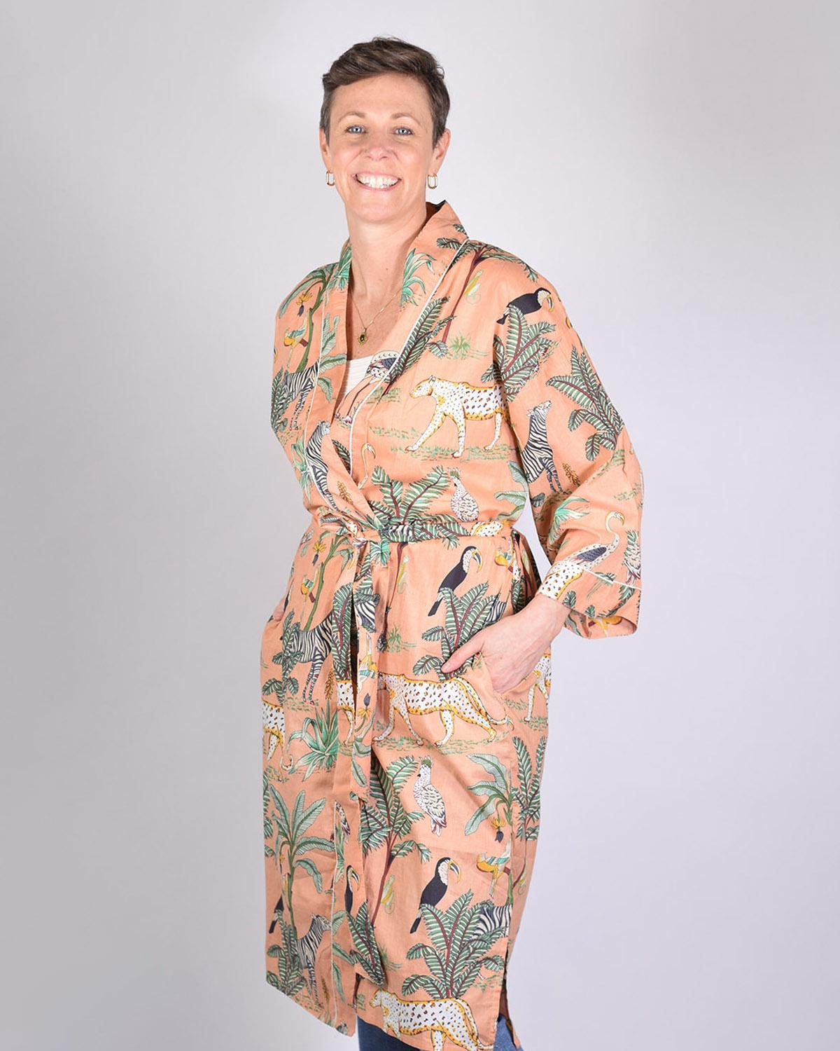Txtile Lightweight Cotton Robe - Sunrise Safari
