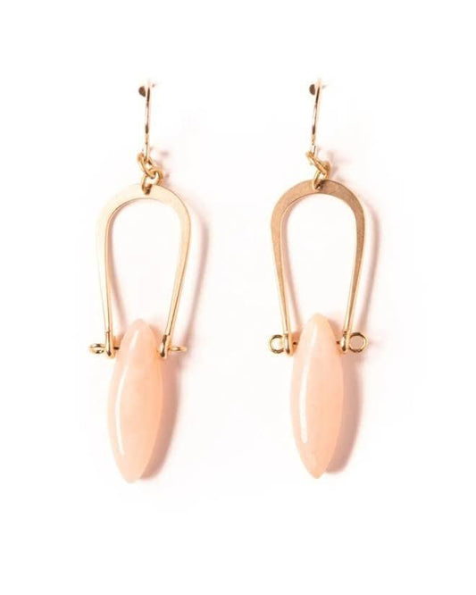 Michelle Starbuck Pink Aventurine Amulet Earrings