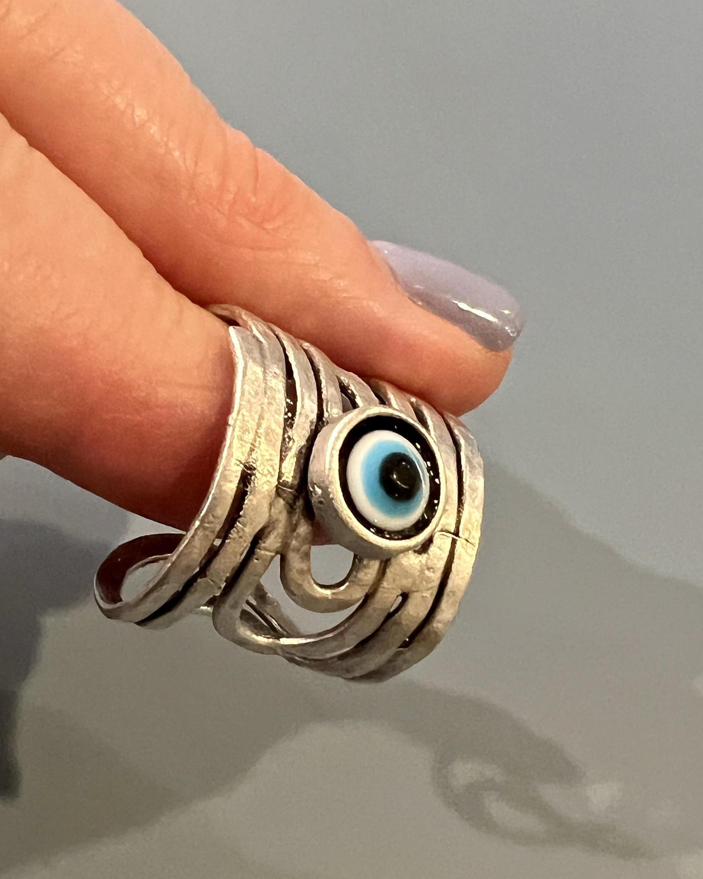 Pajaro Negro Evil Eye Ring