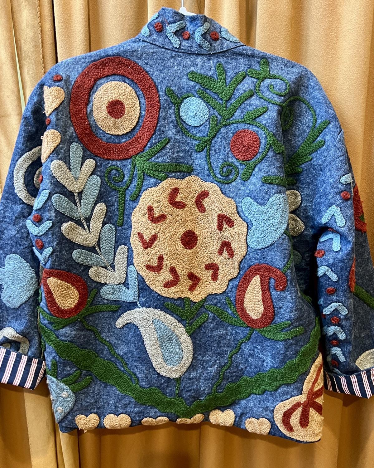 Txtile Brick Denim Suzanni Embroidered Jacket
