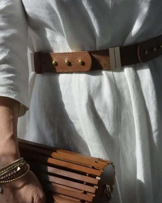 The British Belt Company Handmade Leather Tan Fiona Belt